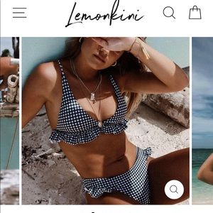 gingham lemonkini bikini